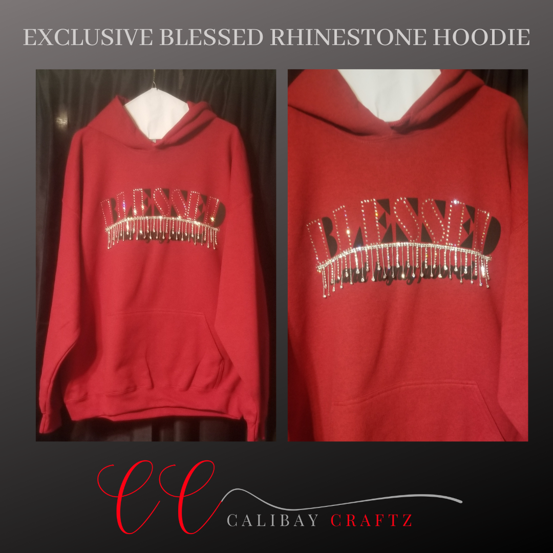 Blessed (and highly favored) Rhinestone Hoodie